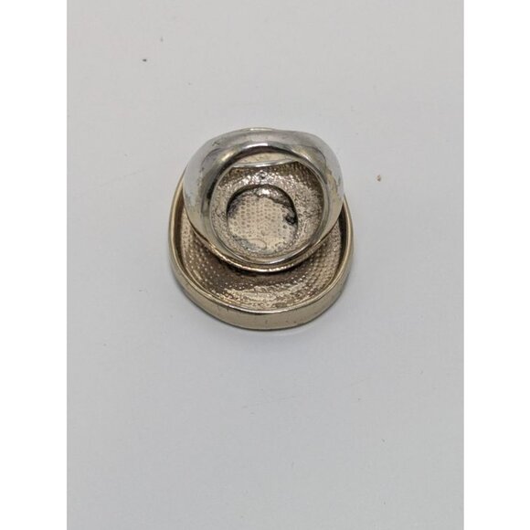 Gold/Blue Oval Vintage Ring - Picture 2 of 2